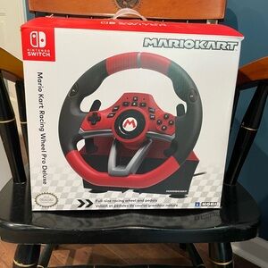 Nintendo Mario Kart Racing Wheel Pro Deluxe - Red and Black